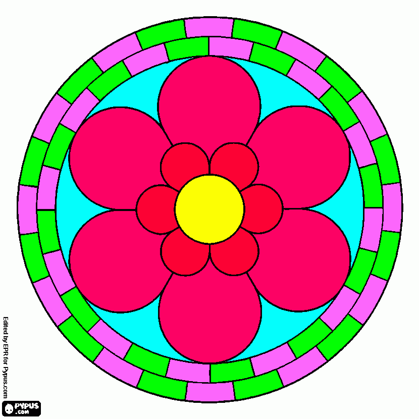 mándala de flores para colorear
