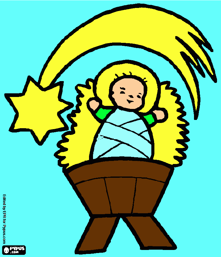 NACIMIENTO DIOS para colorear
