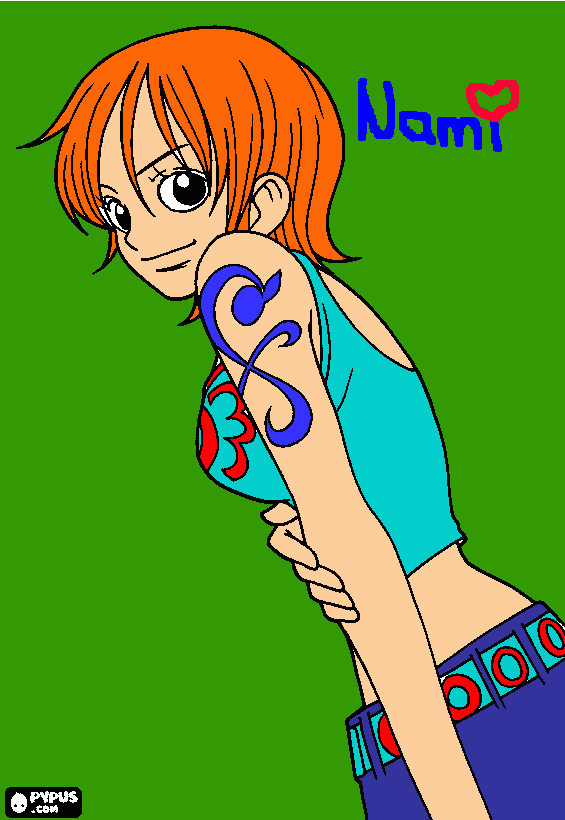 nami de One Piece para colorear