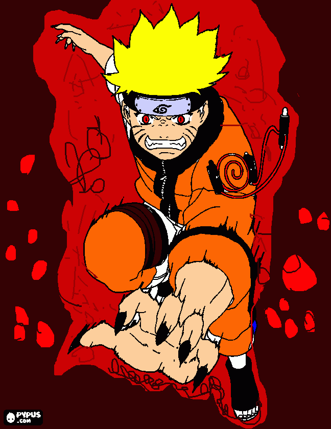 naruto  con  la  piel  de  quiubi para colorear