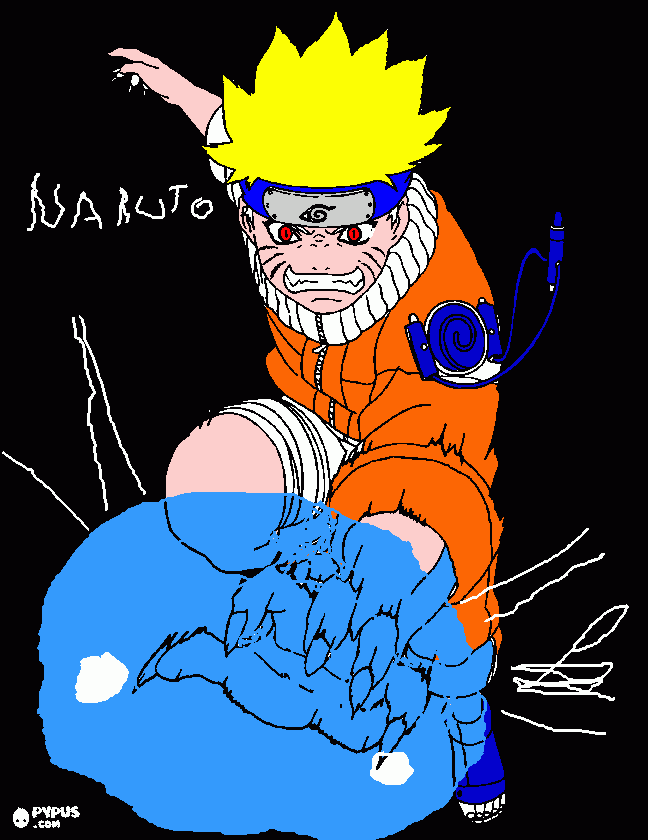 naruto creado por lucas lozano para colorear