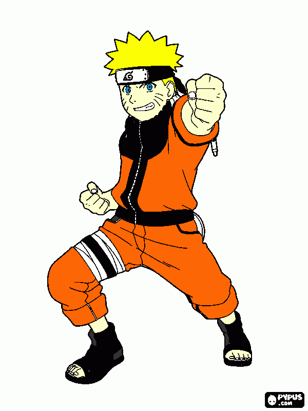 naruto uzumaki para colorear