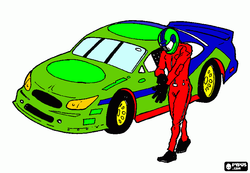 NASCAR para colorear