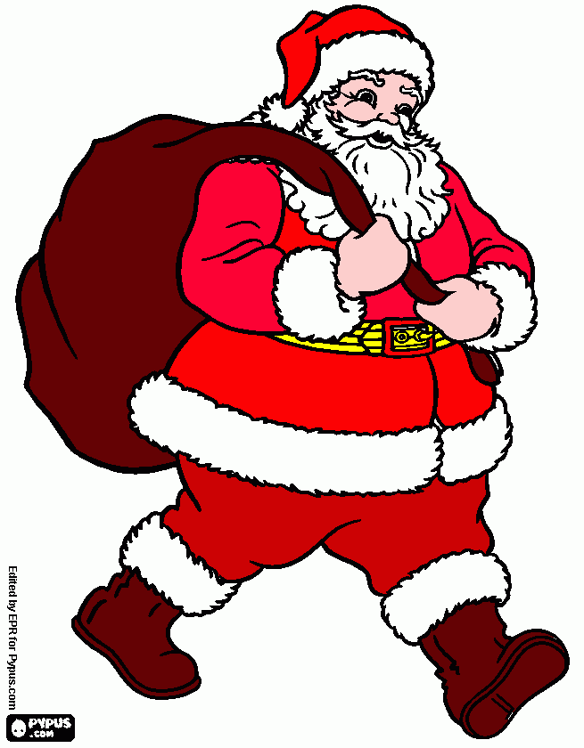 Navidad dulce Navidad de santa para colorear