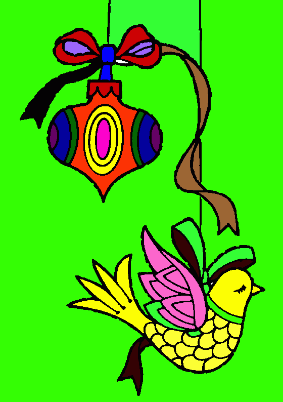 navidad en pajaritos para colorear