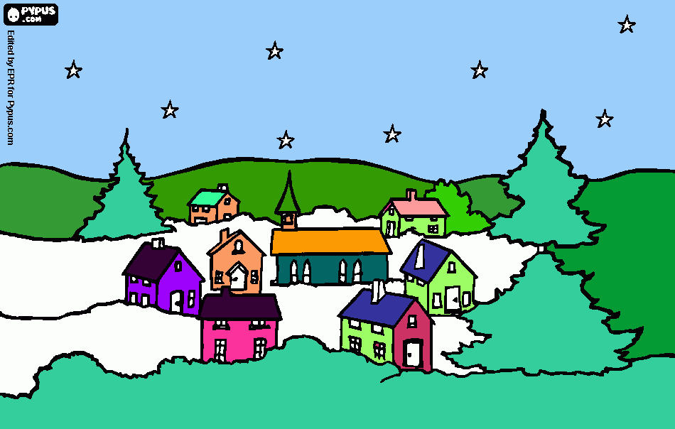 navidad es muy linda para colorear
