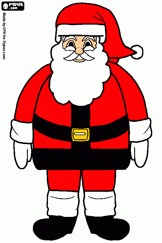 navidad santa para colorear