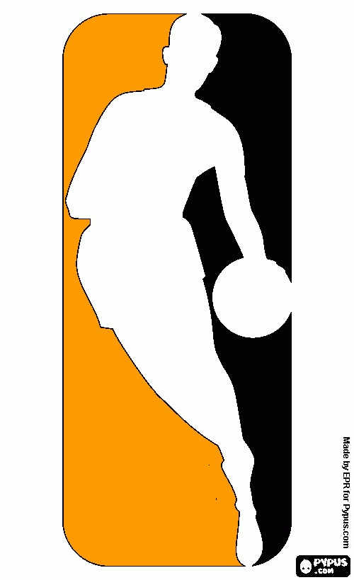 nba naranja para colorear