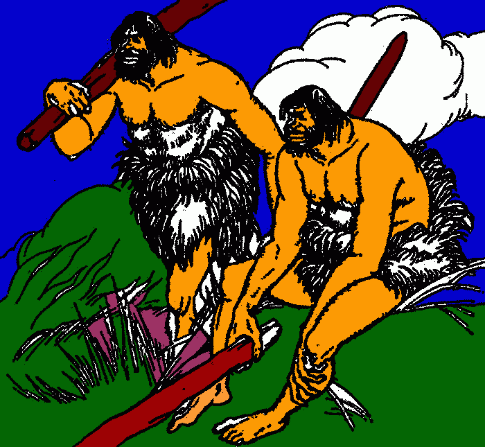 neandertales para colorear