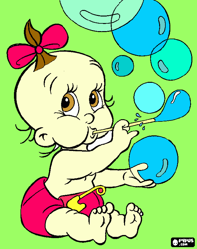 nena burbujas para colorear