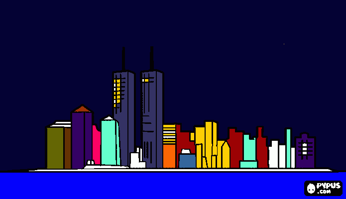 new york para colorear