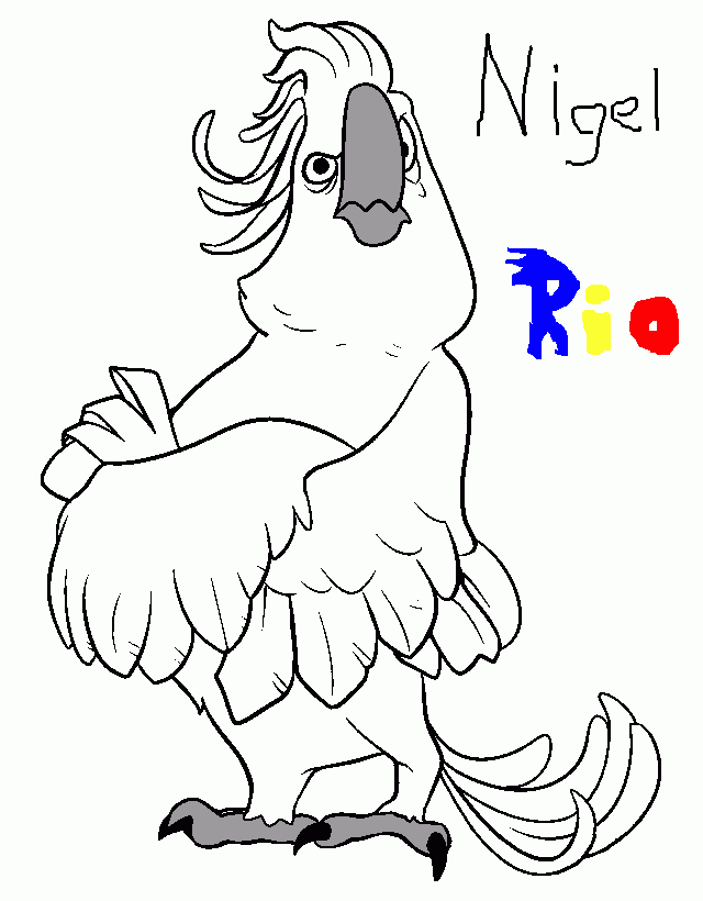 Nigel villano de Rio para colorear