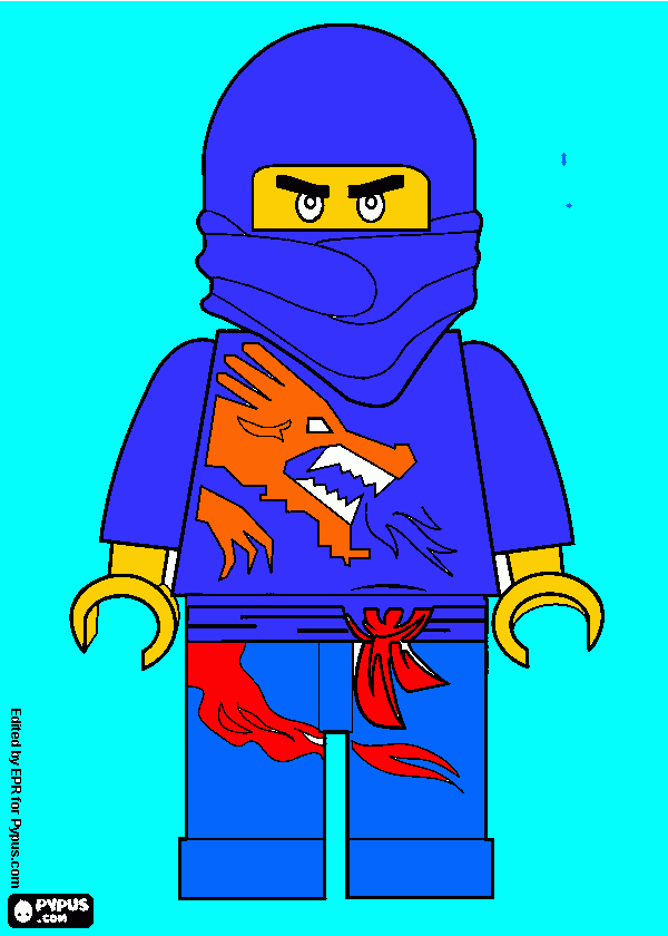 ninja coloreado por mi para ti para colorear