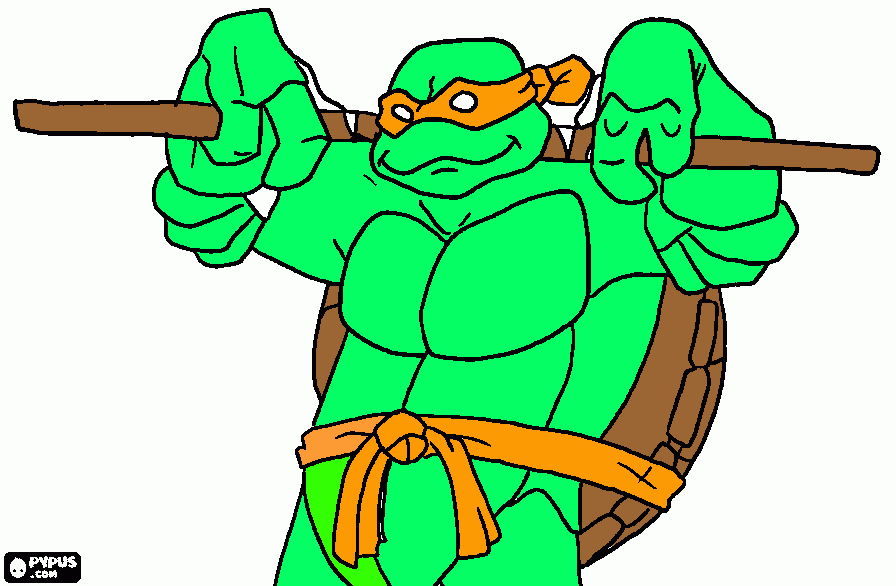 Ninja Turtle para colorear