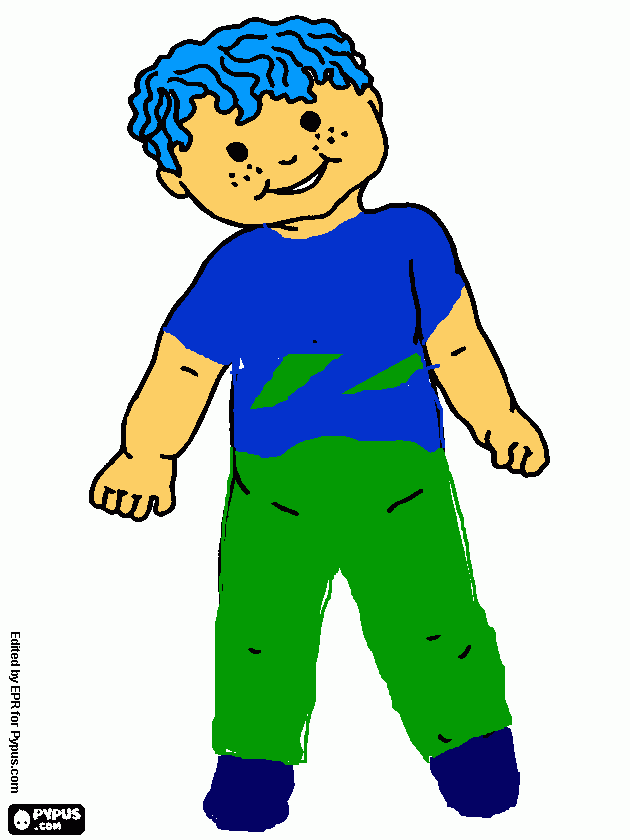 NIÑO COLOR COMPLETO para colorear
