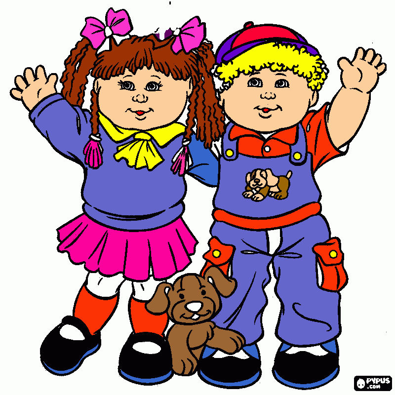 NIÑO Y NIÑA para colorear