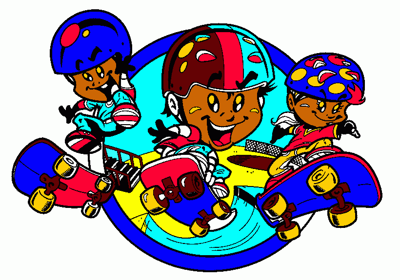 NIÑOS SKATE para colorear