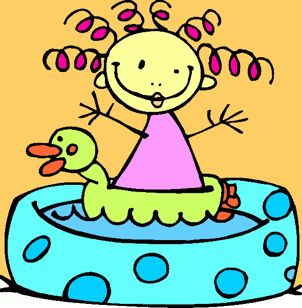 niña bañandose para colorear