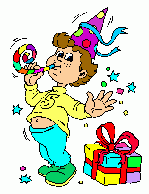 niño celebrando para colorear