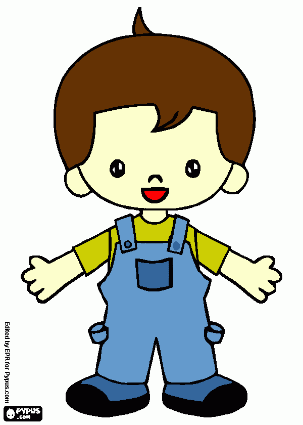 niño cuento para colorear