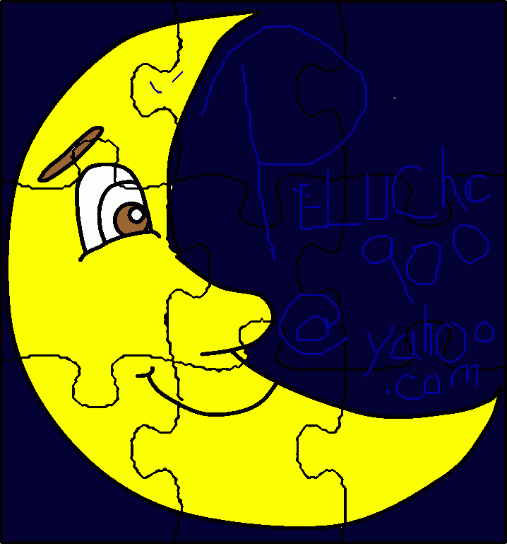 niños luna para colorear