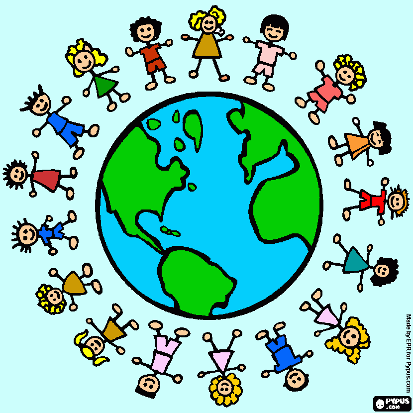 Niños Unidos para colorear