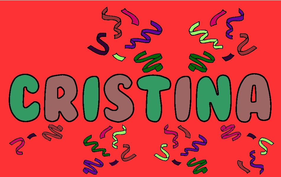 Nombre Cristina para colorear