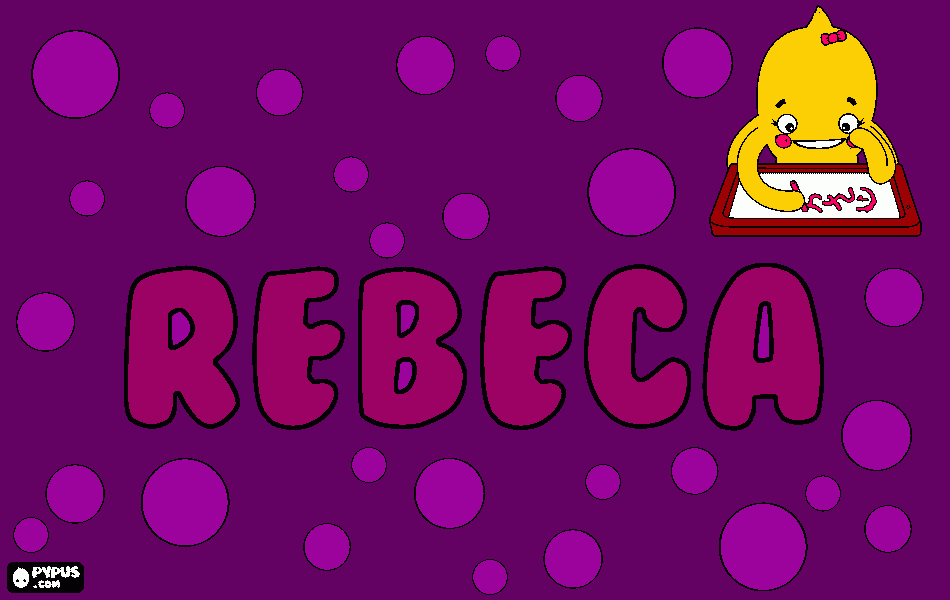 nombre  rebeca para colorear