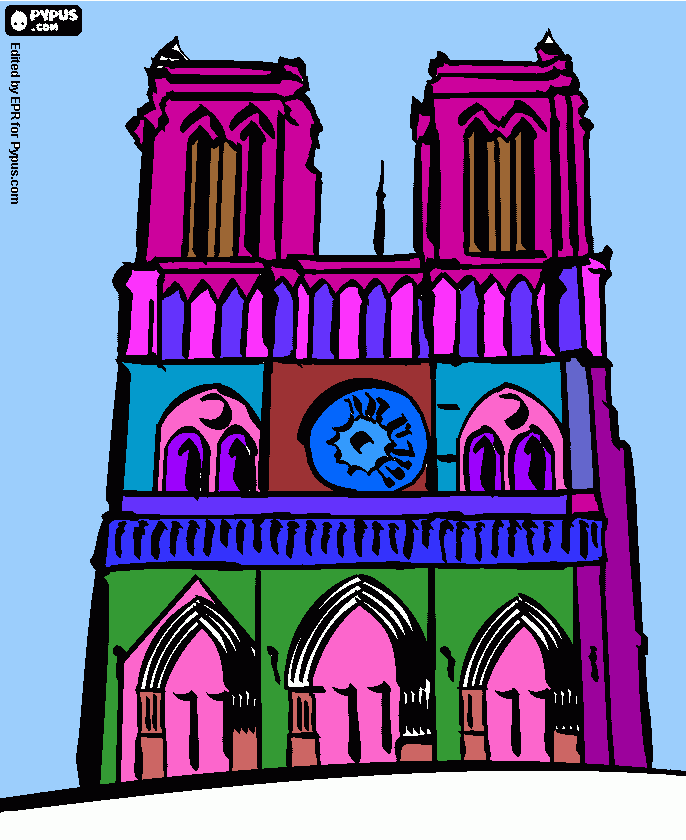 notredame iluna para colorear