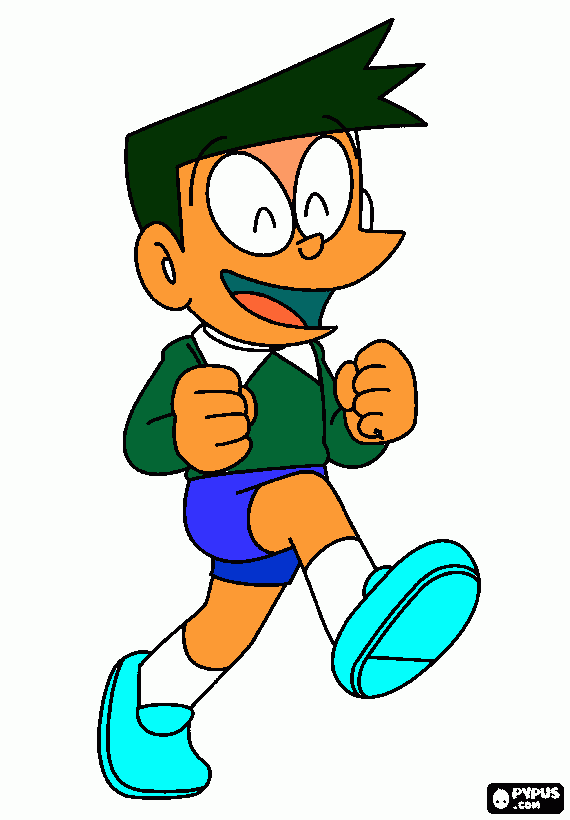 novita, suneo, gigante y sisuka para colorear