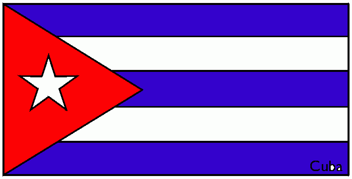 Nuestra Bandera  Cubana para colorear