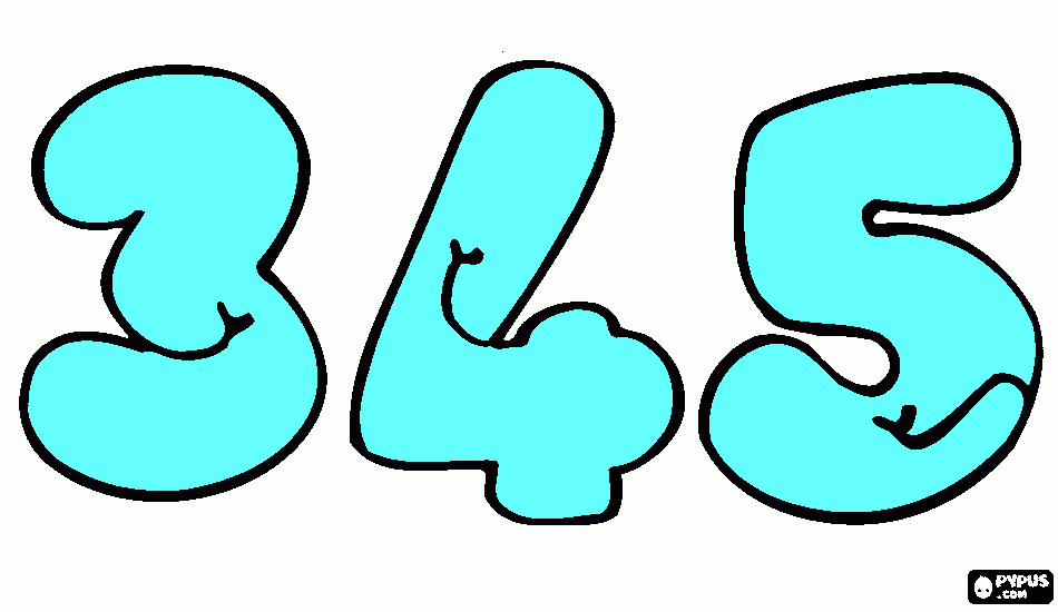 numerines para colorear