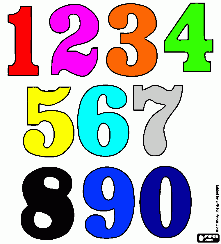 numero   1234567890 para colorear