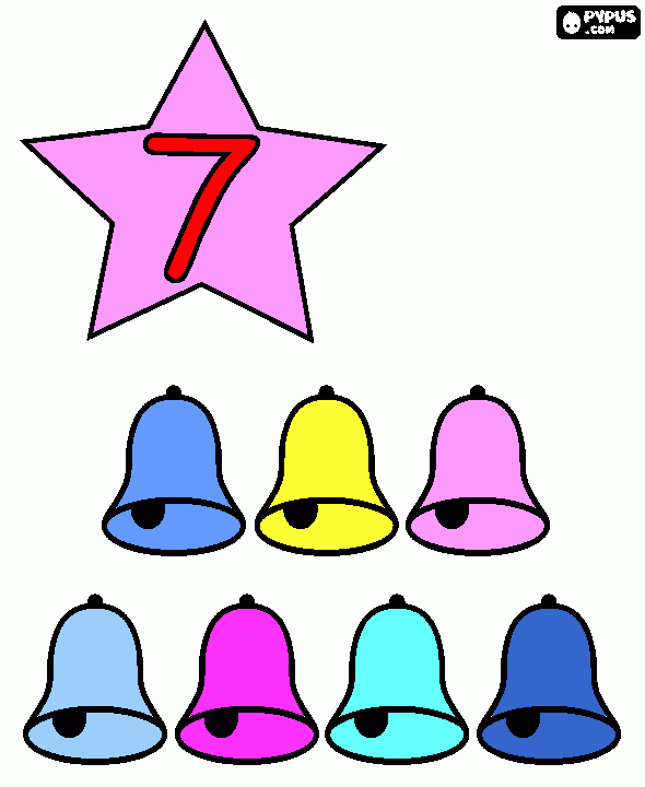 numero 7 para colorear, numero 7 para imprimir