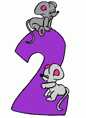 numero dos para colorear