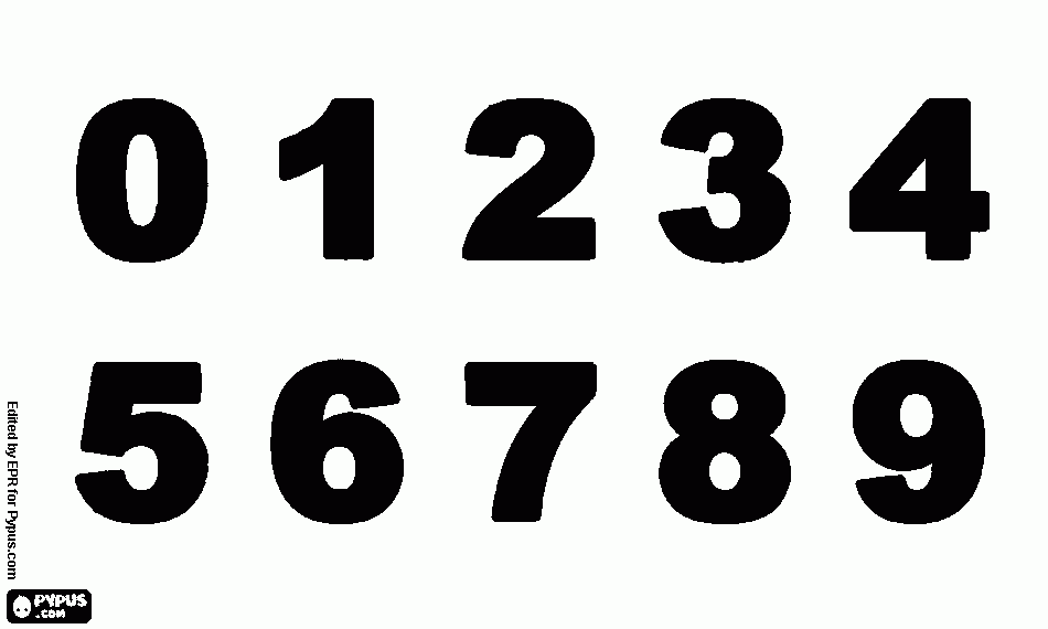 Numeros Grandes Para Colorear Numeros Grandes Para Imprimir