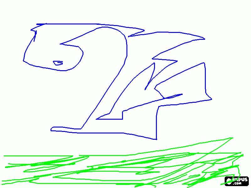 nutria azul en pooooooose para colorear
