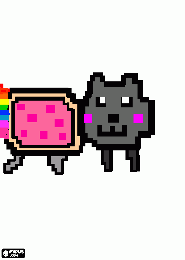 nyan cat para colorear