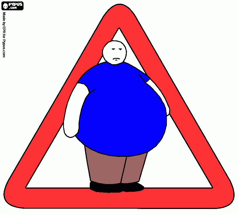 obesidad para colorear
