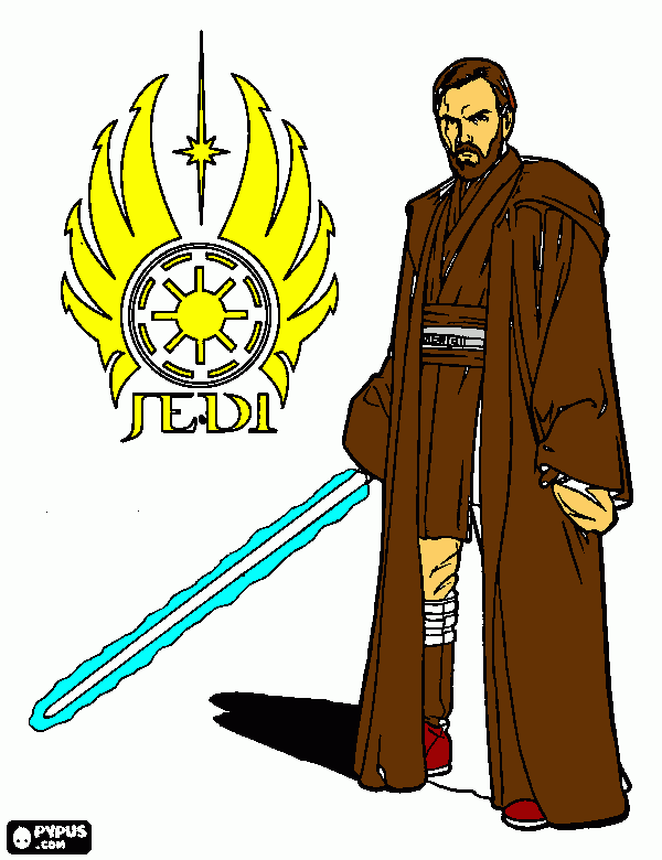 Obi wan ben kenobi para colorear
