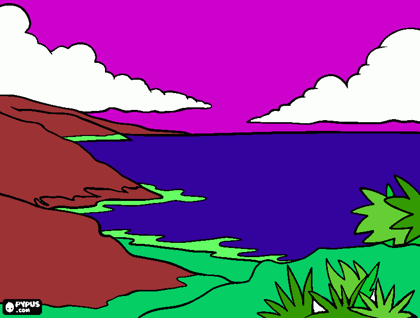 oceanos para colorear