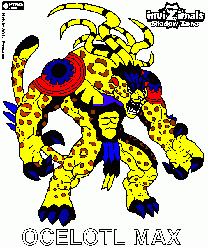 ocelote max para colorear