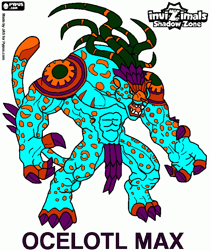 Ocelotl Max para colorear