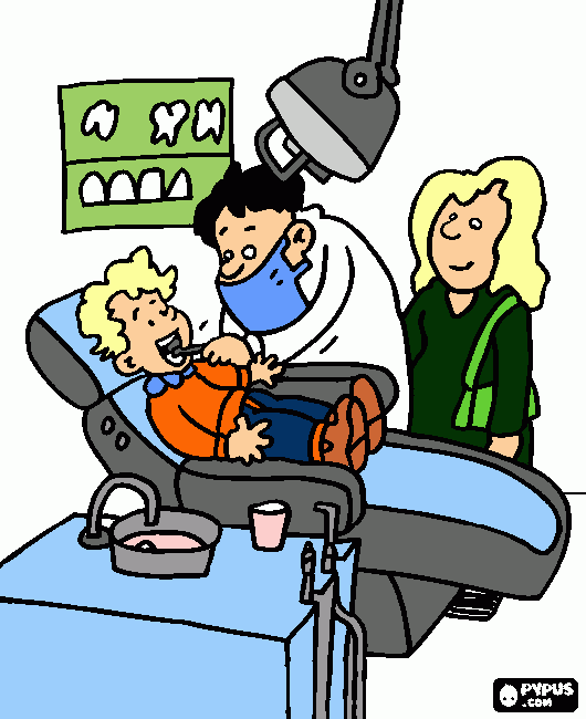 odontologo para colorear