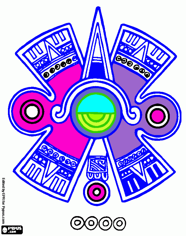 OJO ANTIGUOS MAYAS para colorear