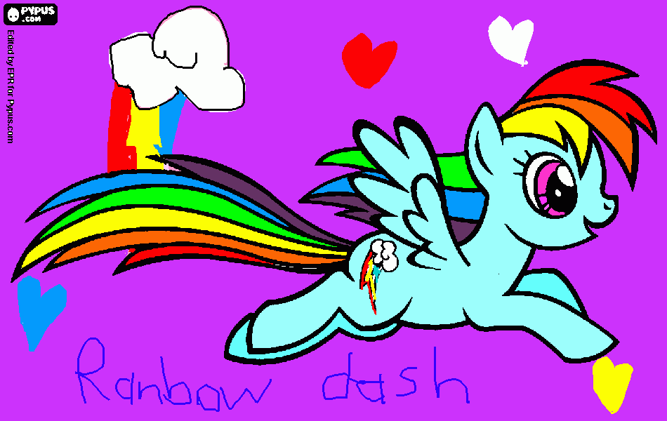 ola y no soy fan de rainbow soy fan de pinkie para colorear