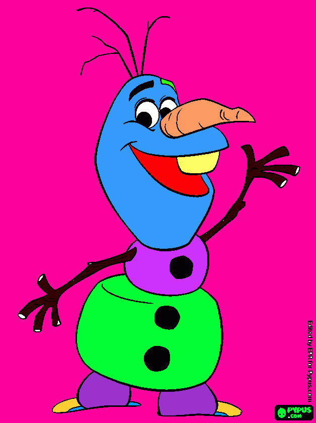 olaf de froucen para colorear