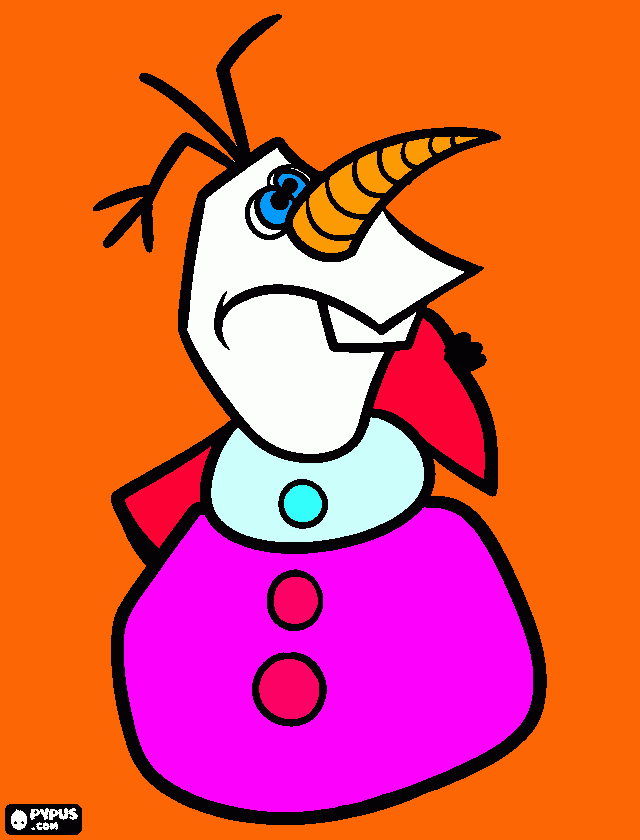 olaf versionpame para colorear