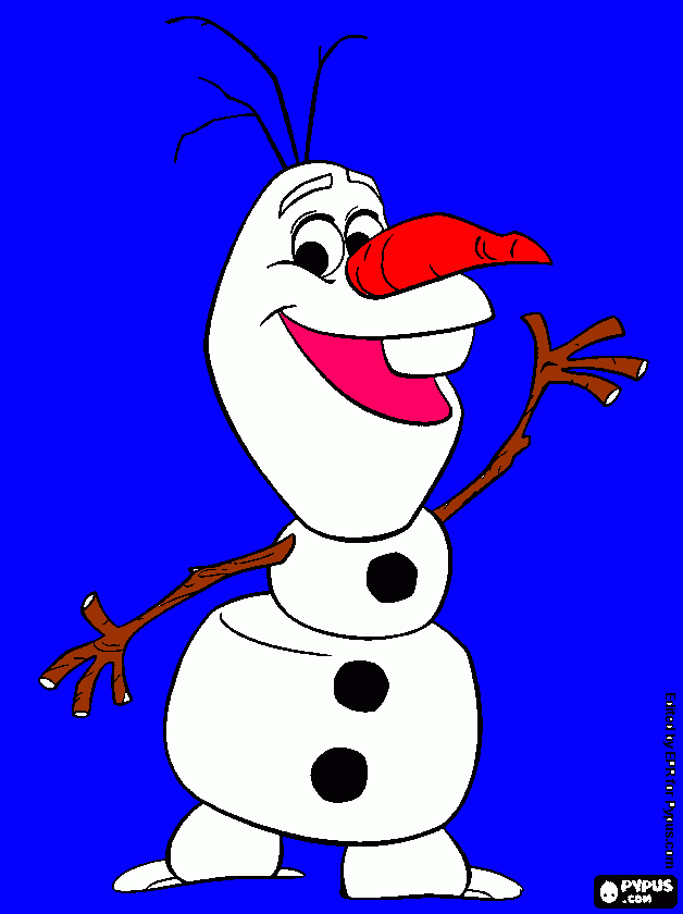 olafin frozen. para colorear