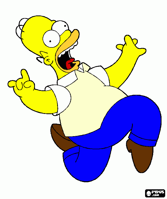 omero simson para colorear